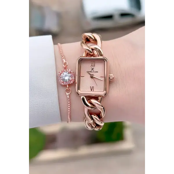 Daniel Klein DKISTE1591 Rose Renk Kadın Kol Saati ve Bielklik