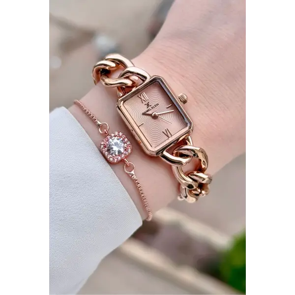Daniel Klein DKISTE1591 Rose Renk Kadın Kol Saati ve Bielklik