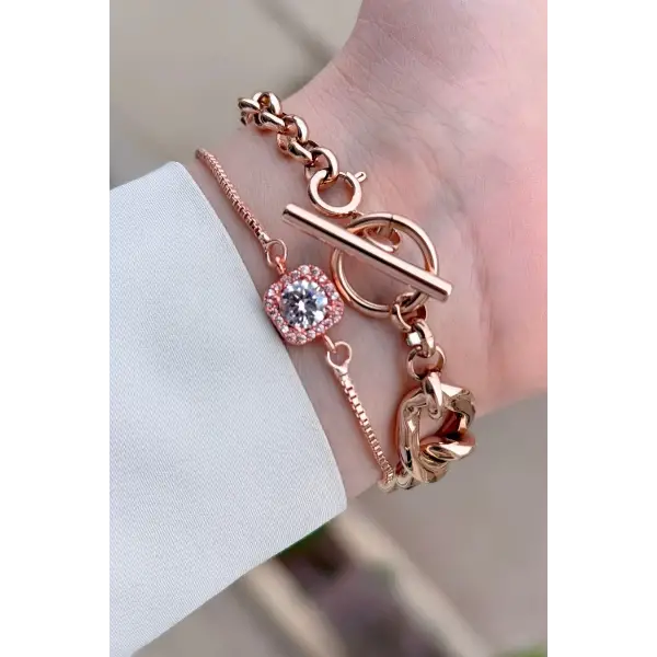 Daniel Klein DKISTE1591 Rose Renk Kadın Kol Saati ve Bielklik