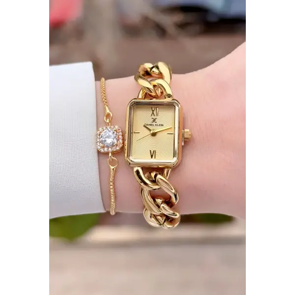 Daniel Klein DKISTE1589 Gold Renk Kadın Kol Saati ve Bielklik