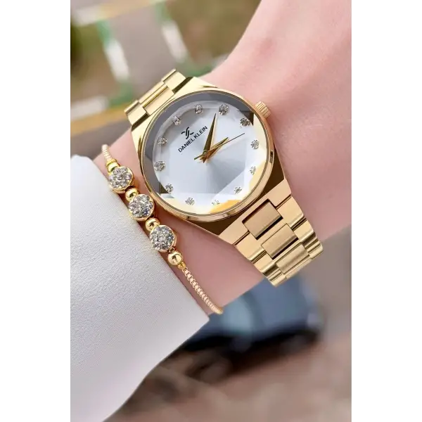 Daniel Klein DKISTE1561 Gold Renk Kadın Kol Saati ve Bileklik
