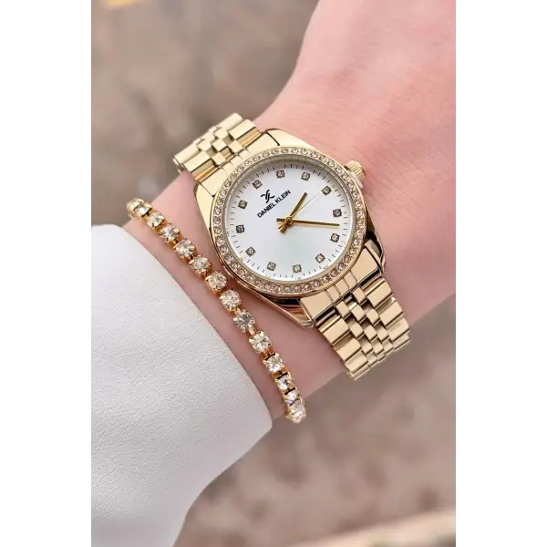 Daniel Klein DKISTE1557 Gold Renk Kadın Kol Saati ve Bileklik