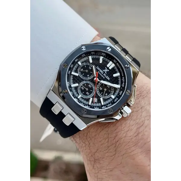 Daniel Klein DKISTE1594 Kasası Gümüş Kordonu Siyah Renk Göstergeleri Aktif Erkek Kol Saati