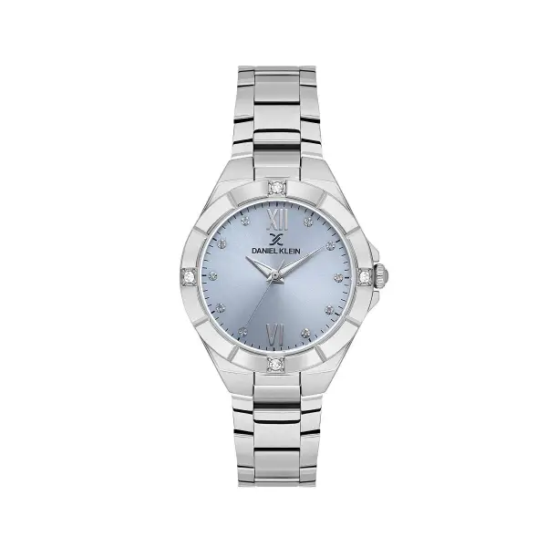 Daniel Klein DKISTE1574 Kadranı Mavi Kordonu Gümüş Renk 33 mm Kadın Kol Saati ve Bileklik
