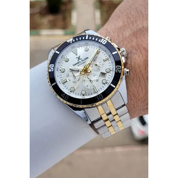 Gold Gümüş Renk 45 mm Erkek Kol Saati