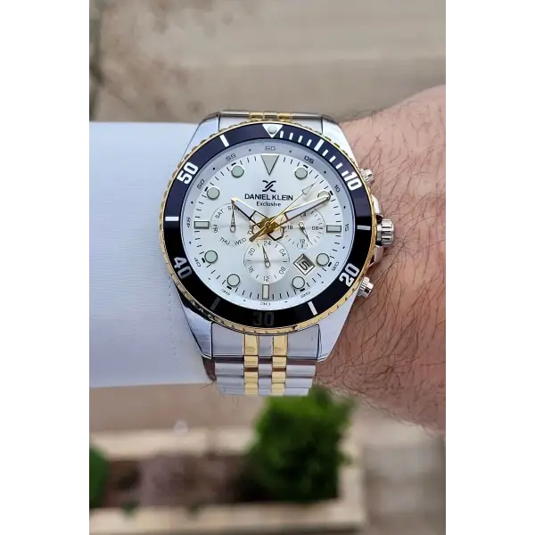 Gold Gümüş Renk 45 mm Erkek Kol Saati