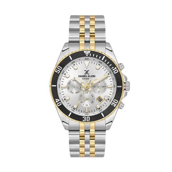 Gold Gümüş Renk 45 mm Erkek Kol Saati