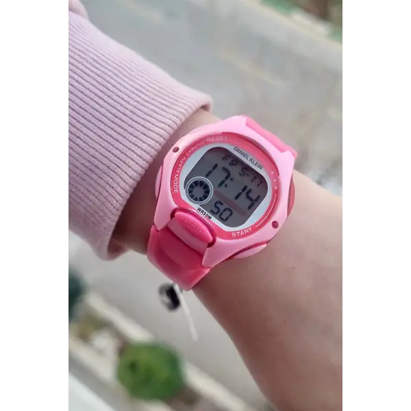 Pembe Renk Işıklı 5 ATM Çocuk Kol Saati