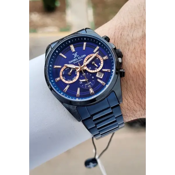 Siyah Lacivert Renk 42 Mm Fonksiyonlu Erkek Kol Saati