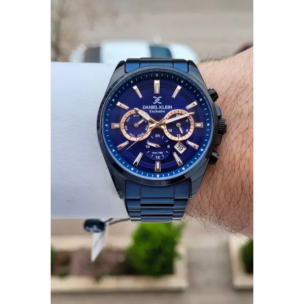 Siyah Lacivert Renk 42 Mm Fonksiyonlu Erkek Kol Saati