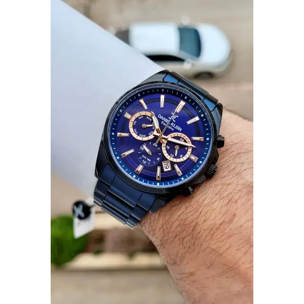 Siyah Lacivert Renk 42 Mm Fonksiyonlu Erkek Kol Saati