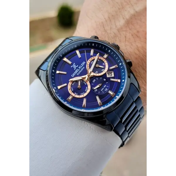 Siyah Lacivert Renk 42 Mm Fonksiyonlu Erkek Kol Saati