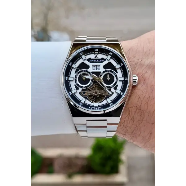 Gümüş Renk Göstergeleri Aktif Otomatik Erkek Kol Saati