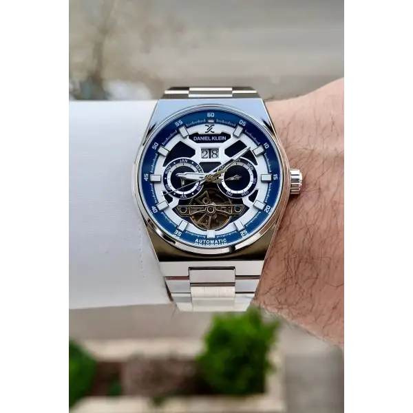 Kadranı Lacivert Kordonu Gümüş Renk Göstergeleri Aktif Otomatik Erkek Kol Saati