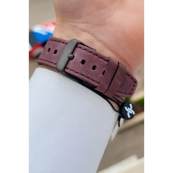 Kadranı Mavi Kordonu Kahverengi Renk Iç Göstergeleri Aktif Erkek Kol Saati