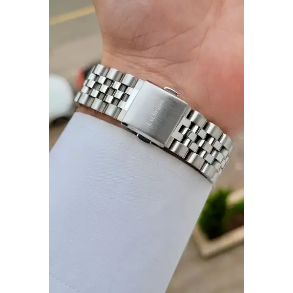 Gümüş Renk 42 Mm Iç Göstergeleri Aktif Erkek Kol Saati