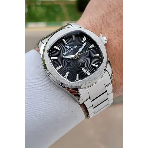 Daniel Klein DKISTE1785 Kadranı Siyah Kordonu Gümüş Renk 41 Mm Erkek Kol Saati
