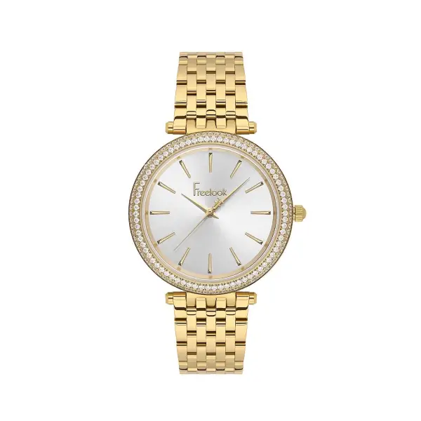 Gold Renk 38 mm Kadın Kol Saati ve Bileklik