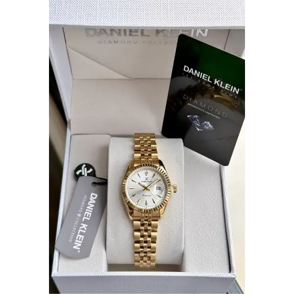 Diamond Gold Renk 28 Mm Kadın Kol Saati Ve Bileklik