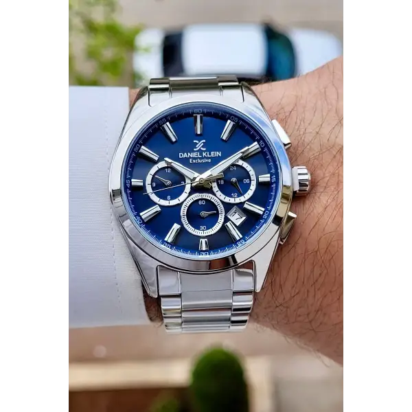 Kadranı Lacivert Kordonu Gümüş Renk Iç Göstergeleri Aktif Erkek Kol Saati