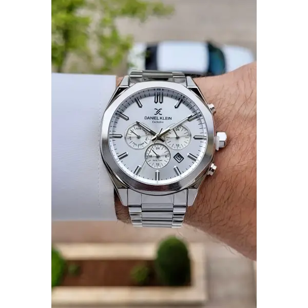 Gümüş Renk Iç Göstergeleri Aktif Erkek Kol Saati