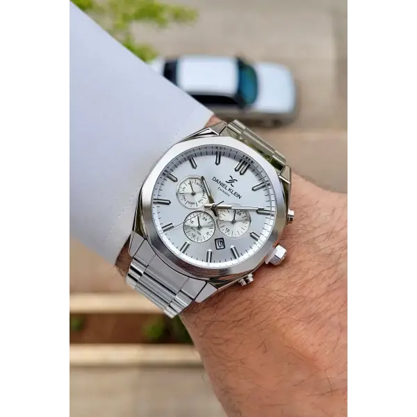 Gümüş Renk Iç Göstergeleri Aktif Erkek Kol Saati