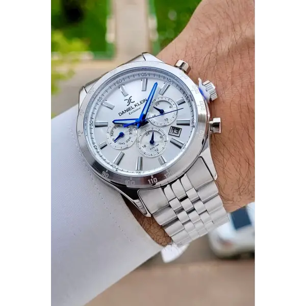 Gümüş Renk Iç Göstergeleri Aktif Erkek Kol Saati