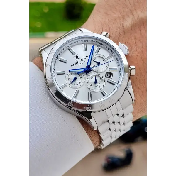 Gümüş Renk Iç Göstergeleri Aktif Erkek Kol Saati