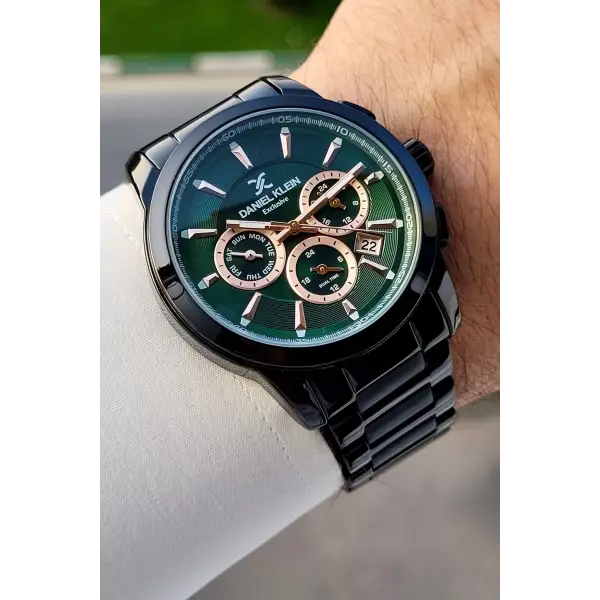 Kadranı Yeşil Kordonu Siyah Renk İç Göstergeleri Aktif Erkek Kol Saati