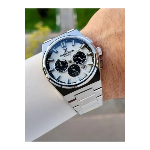 Gümüş Renk İç Göstergeleri Aktif Erkek Kol Saati