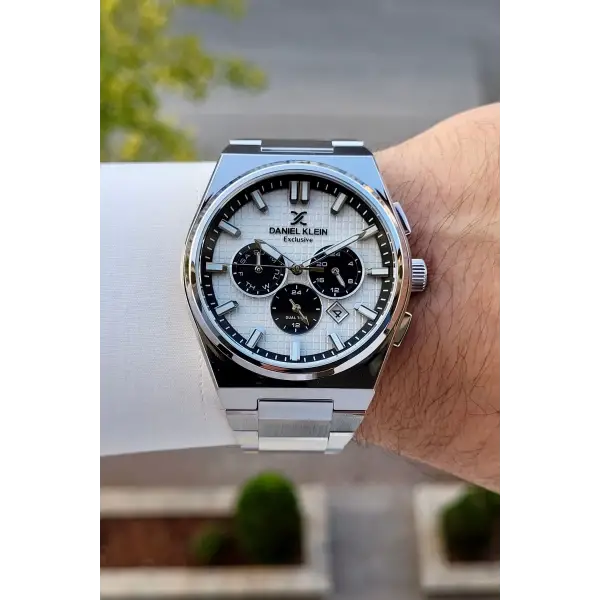 Gümüş Renk İç Göstergeleri Aktif Erkek Kol Saati