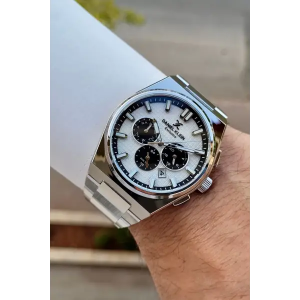 Gümüş Renk İç Göstergeleri Aktif Erkek Kol Saati