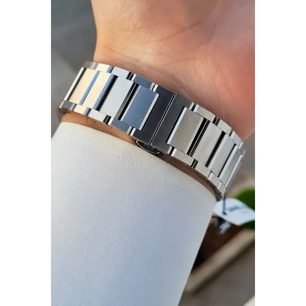 Gümüş Renk İç Göstergeleri Aktif Erkek Kol Saati