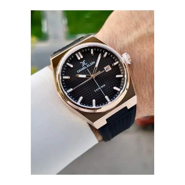 Kasası Rose Kordonu Siyah Renk İç Göstergeleri Aktif Erkek Kol Saati