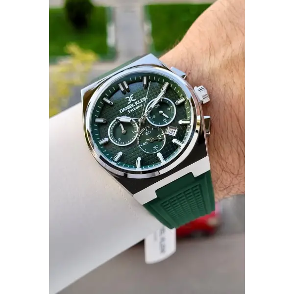 Kasası Gümüş Kordonu Yeşil Renk 44 Mm Göstergeleri Aktif Erkek Kol Saati