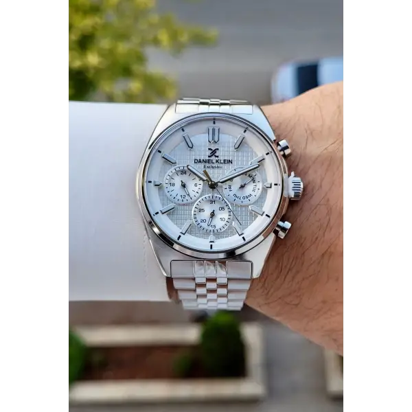 Gümüş Renk İç Göstergeleri Aktif Erkek Kol Saati