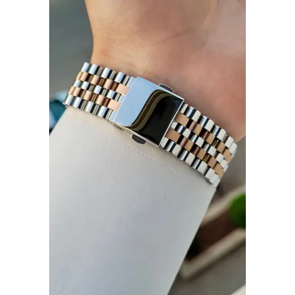 Rose Gümüş Renk 41 Mm Takvimli Erkek Kol Saati