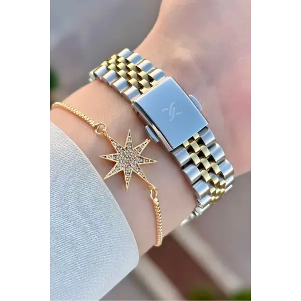 Kadın Kol Saati Ve Hediye Bileklik