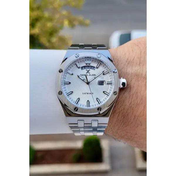 Gümüş Renk İç Göstergeleri Aktif Erkek Kol Saati