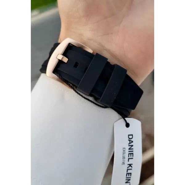 46 Mm Kasası Rose Kordonu Siyah Renk İç Göstergeleri Aktif Erkek Kol Saati