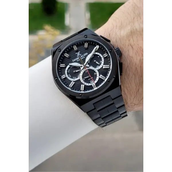 Siyah Renk İç Göstergeleri Aktif Erkek Kol Saati