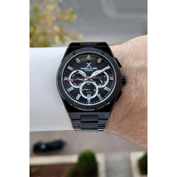 Siyah Renk İç Göstergeleri Aktif Erkek Kol Saati