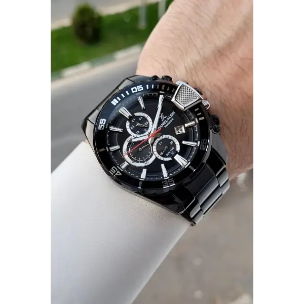 Siyah Renk 47 Mm İç Göstergeleri Aktif Erkek Kol Saati