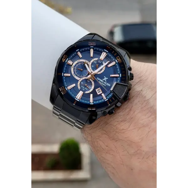 Kadranı Lacivert Kordonu Siyah Renk 47 Mm İç Göstergeleri Aktif Erkek Kol Saati