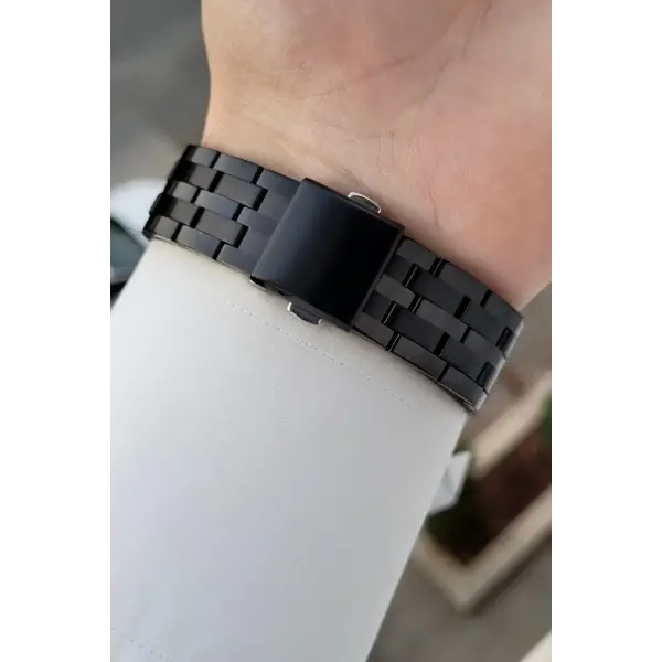 Rakamları Gümüş Kordonu Siyah Renk İç Göstergeleri Aktif 45 Mm Erkek Kol Saati