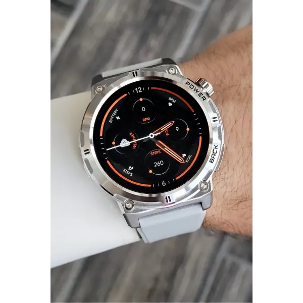 Gri Renk Android/ios Uyumlu Akıllı Saat