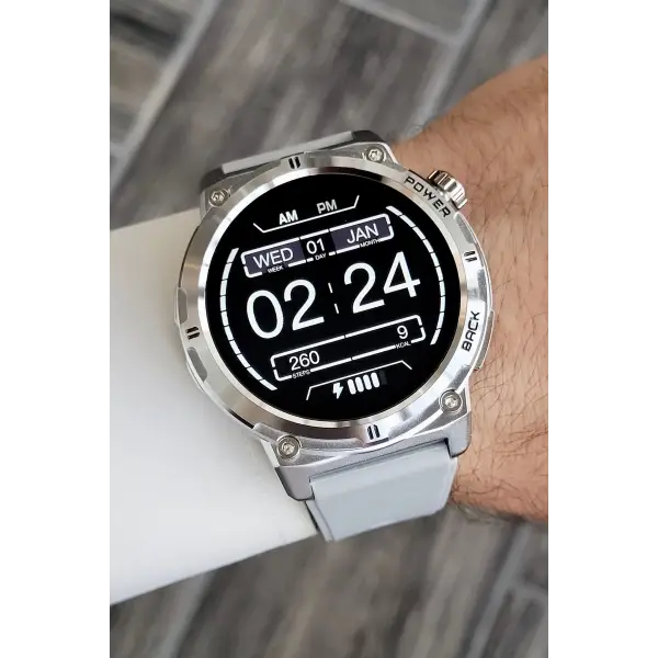 Gri Renk Android/ios Uyumlu Akıllı Saat