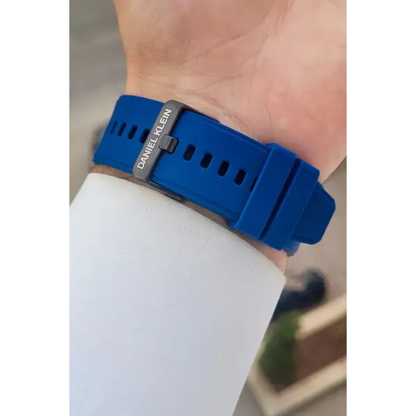 Kasası Gümüş Kordonu Lacivert Renk Android ve ios Uyumlu Hediye Paketli Akıllı Kol Saat