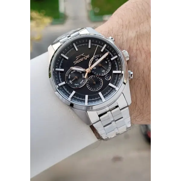 42 Mm Kadranı Füme Kordonu Gümüş Renk İç Göstergeleri Aktif Erkek Kol Saati
