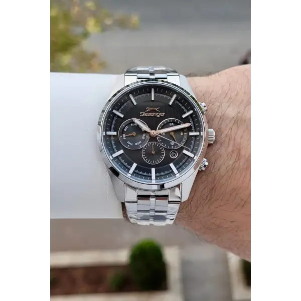 42 Mm Kadranı Füme Kordonu Gümüş Renk İç Göstergeleri Aktif Erkek Kol Saati